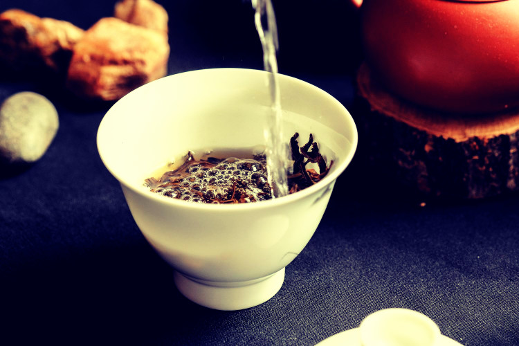 pouring hot water